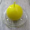 Sviečka guľa 6cm citrónovožltá lakovaná obr.1 - evkakvety-eshop.eu