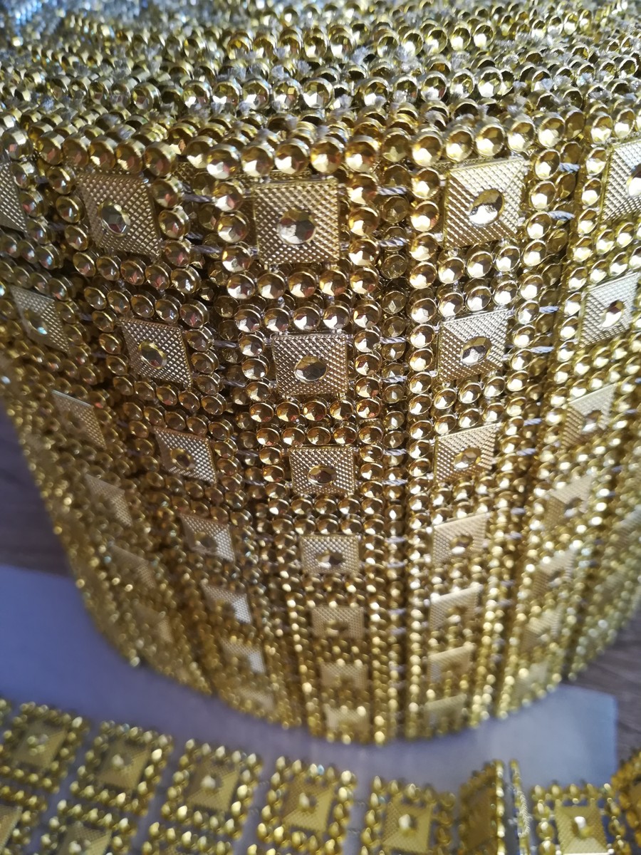 Diamantový pás I 10,5cm - zlatý - evkakvety-eshop.eu