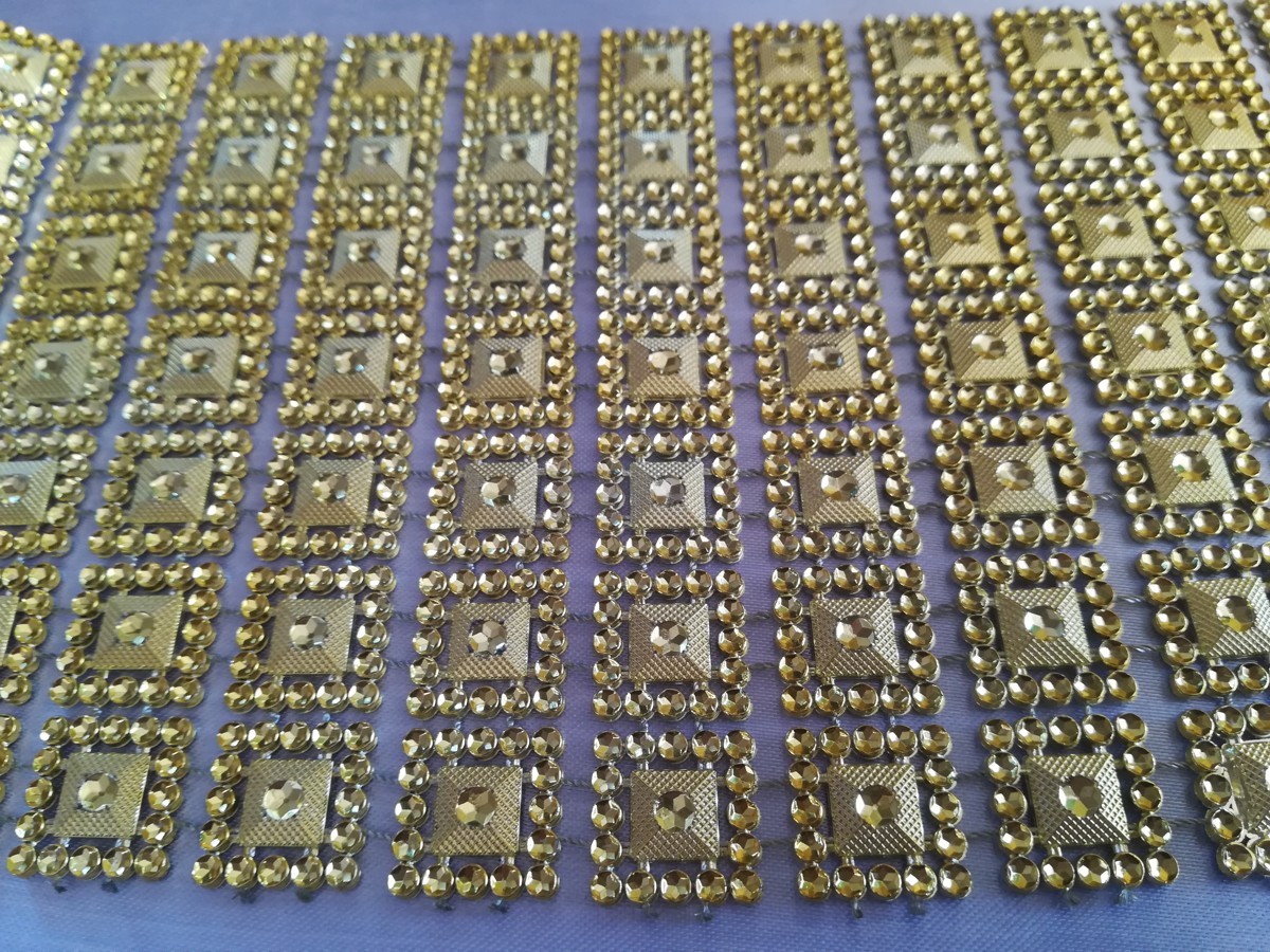 Diamantový pás I 10,5cm - zlatý - evkakvety-eshop.eu