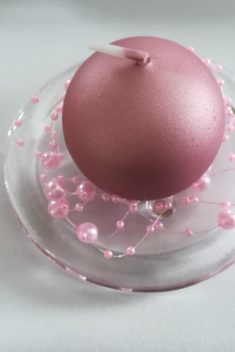 Perlová girlanda - svetloružová - Light Pink - evkakvety-eshop.eu