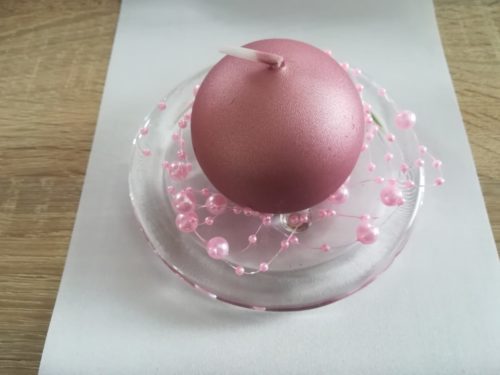 Perlová girlanda - svetloružová - Light Pink - evkakvety-eshop.eu