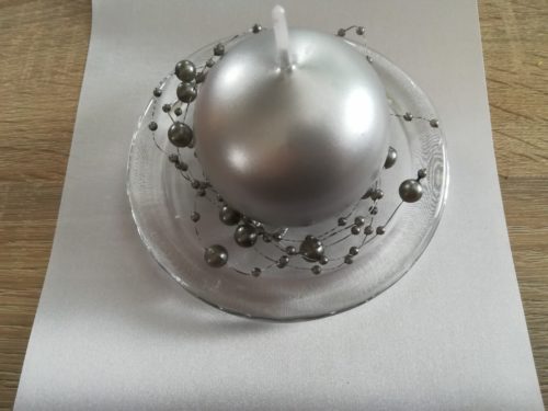 Perlová girlanda - strieborná - Silver - evkakvety-eshop.eu