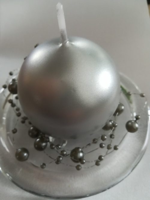 Perlová girlanda - strieborná - Silver - evkakvety-eshop.eu