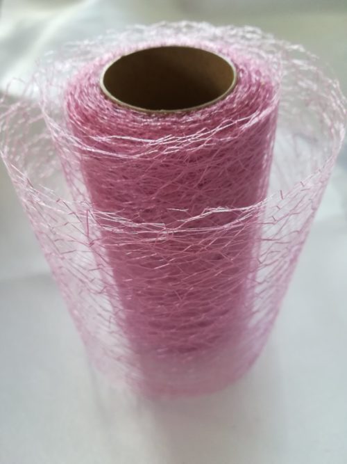 Pavučinová organza ružovo-fialová - Crushed Pink - evkakvety-eshop.eu