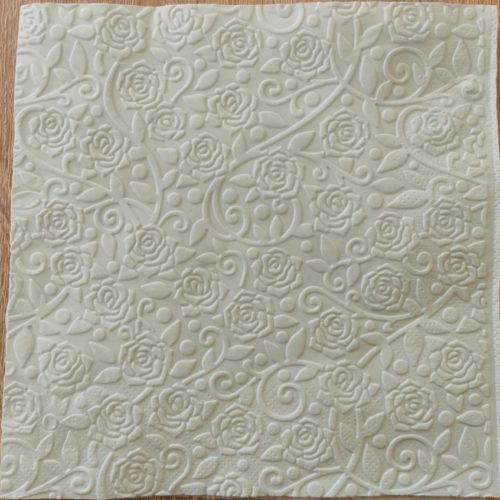 Reliéfne servítky pastelovo modré (Baby Blue) 33×33 cm – vzor Ruže