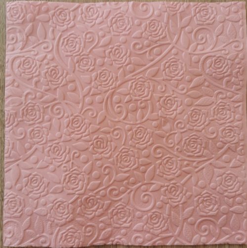 Reliéfne servítky svetloružové (Baby Pink) 33×33 cm – vzor Ruže