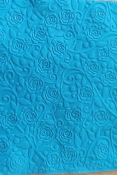 Reliéfne servítky tyrkysové (Blue) 33×33 cm – vzor Ruže - 2