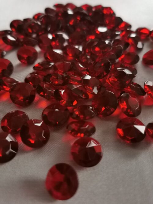 Dekoračné diamanty bordové 12mm - evkakvety-eshop.eu