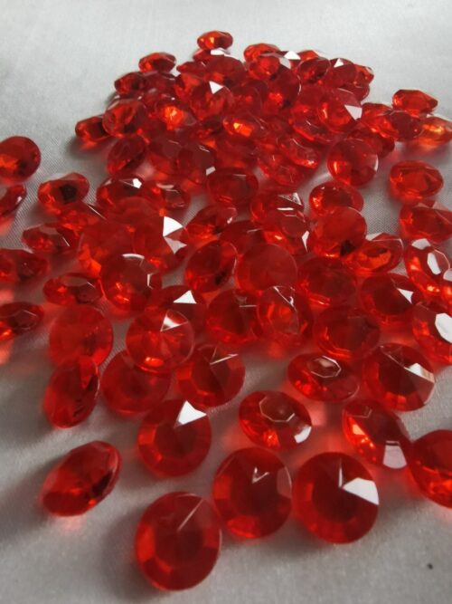 Dekoračné diamanty červené 12mm - evkakvety-eshop.eu