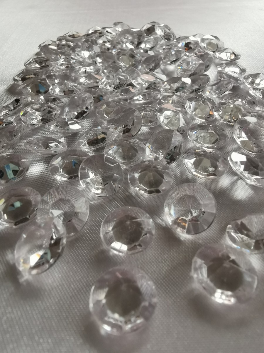 Dekoračné diamanty priehľadné 12mm - evkakvety-eshop.eu