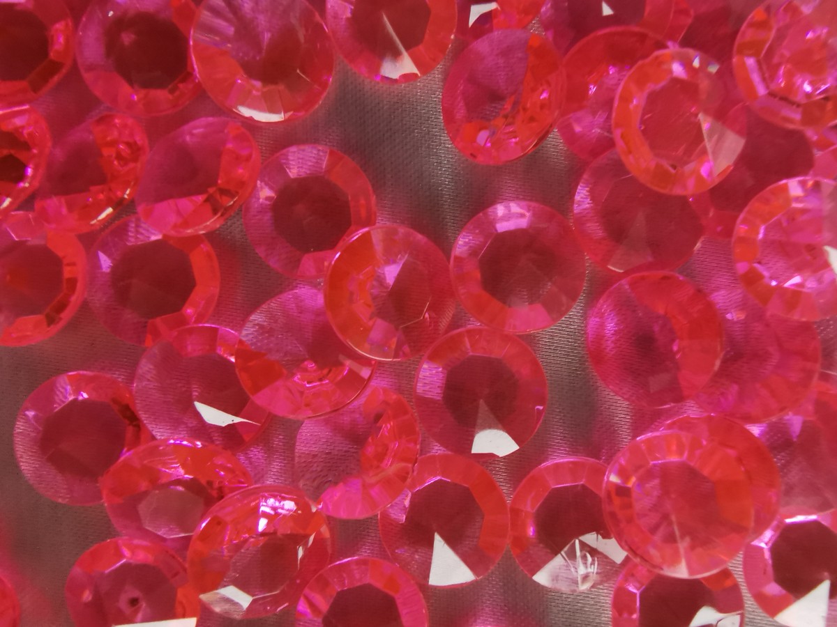 Dekoračné diamanty ružové 12mm - evkakvety-eshop.eu