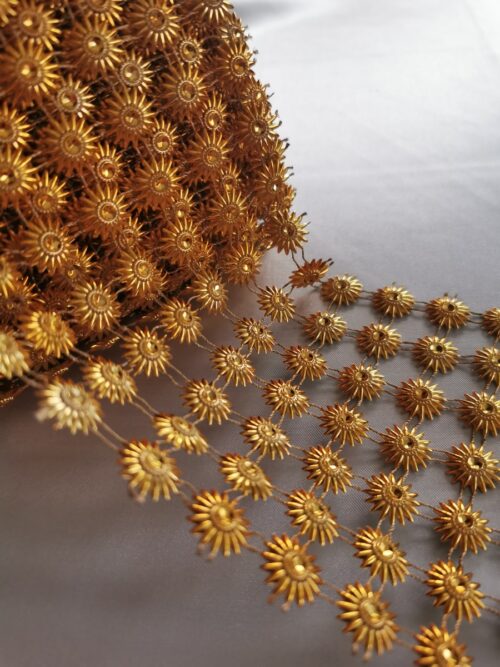 Diamantový pás slniečko, 11cm - zlatý - evkakvety-eshop.eu