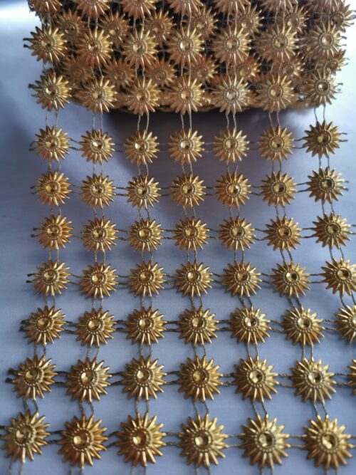 Diamantový pás slniečko, 11cm - zlatý - evkakvety-eshop.eu