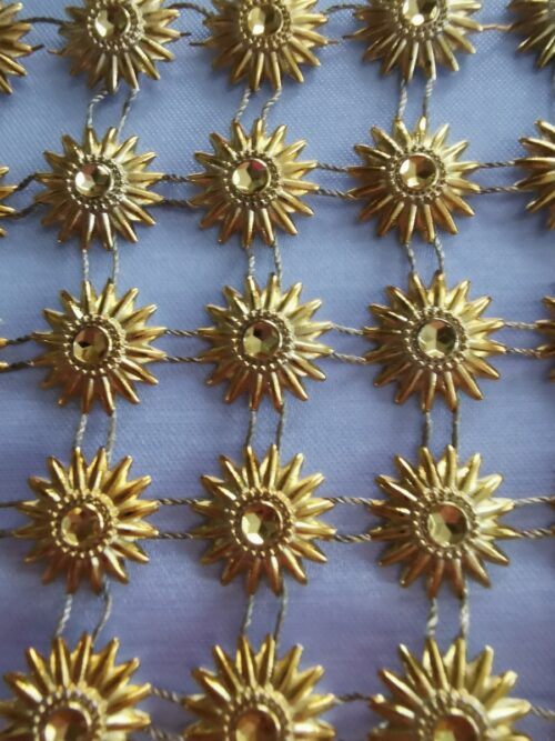 Diamantový pás slniečko, 11cm - zlatý - evkakvety-eshop.eu