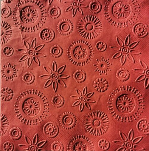 Reliéfne servítky bordové (Claret) 33×33 cm – vzor Vločky