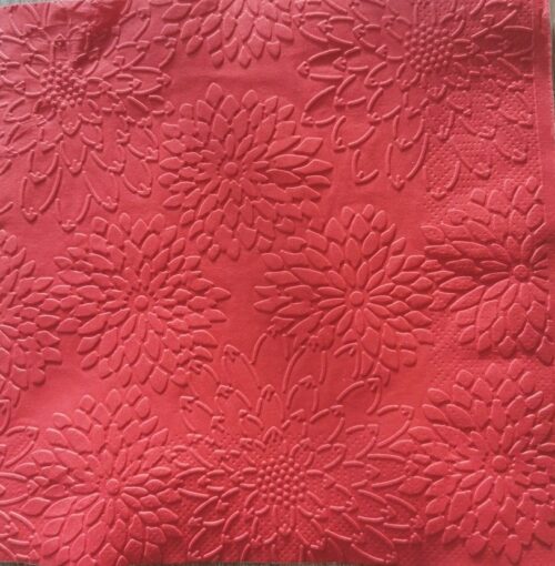 Reliéfne servítky červené (Red) 33×33 cm – vzor Dálie