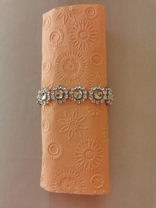 Reliéfne servítky lososové (Salmon) 33×33 cm – vzor Vločky - detail vzoru