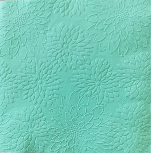 Reliéfne servítky mentolovo zelené (Mint) 33×33 cm – vzor Dálie