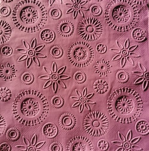 Reliéfne servítky tmavofialové (Dark Violet) 33×33 cm – vzor Vločky