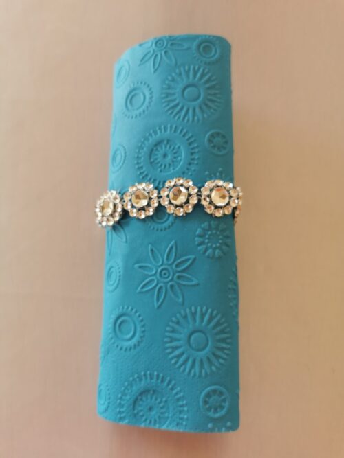 Reliéfne servítky tyrkysové (Blue) 33×33 cm – vzor Vločky - detail vzoru