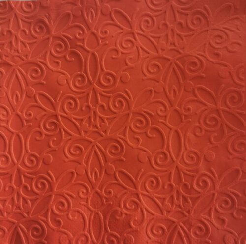 Reliéfne servítky červené (Red) 33×33 cm – vzor Ornament