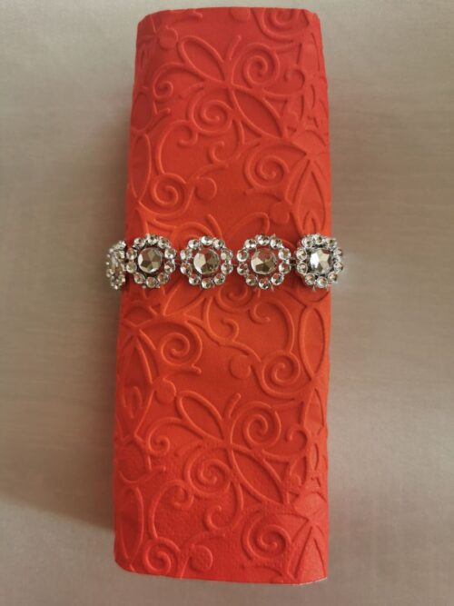 Reliéfne servítky červené (Red) 33×33 cm – vzor Ornament - detail vzoru