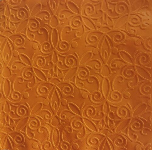 Reliéfne servítky oranžové (Orange) 33×33 cm – vzor Ornament