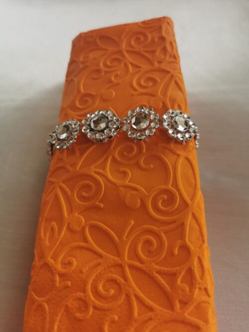 Reliéfne servítky oranžové (Orange) 33×33 cm – vzor Ornament - detail reliéfu