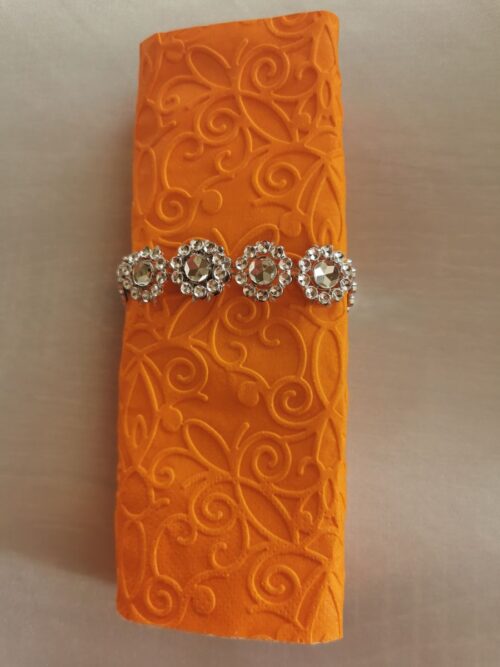 Reliéfne servítky oranžové (Orange) 33×33 cm – vzor Ornament - detail vzoru