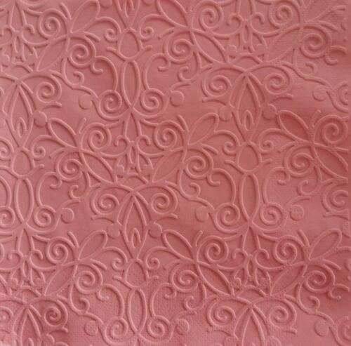 Reliéfne servítky ružové (Candy Pink) 33×33 cm – vzor Ornament