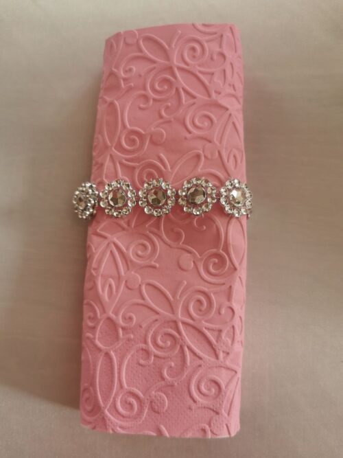 Reliéfne servítky ružové (Candy Pink) 33×33 cm – vzor Ornament - detail vzoru