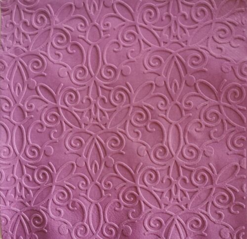 Reliéfne servítky tmavofialové (Dark Violet) 33×33 cm – vzor Ornament