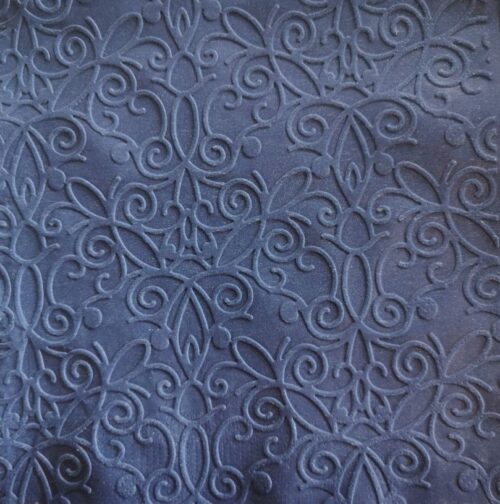 Reliéfne servítky tmavomodré (Warm Navy) 33 × 33 cm – vzor Ornament - 2