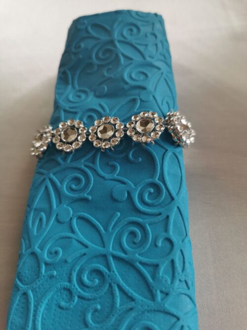 Reliéfne servítky tyrkysové (Blue) 33×33 cm – vzor Ornament - detail reliéfu