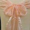 Saténová organza broskyňová (Peach) šírky 23 cm – mašľa na stoličke