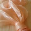 Saténová organza broskyňová (Peach) šírky 47 cm – rozprestretá látka