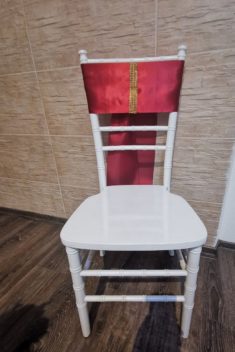 Bordová saténová mašľa na stoličku - evkakvety-eshop.eu