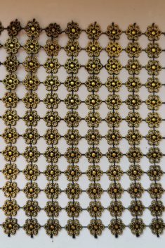 Diamantový pás mini kvietky 11,5cm čierno-zlatý - evkakvety-eshop.eu