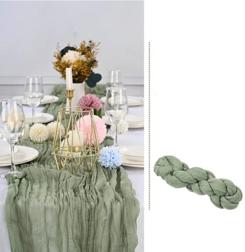 Dekoračná gáza šalviovo zelená - evkakvety-eshop.eu