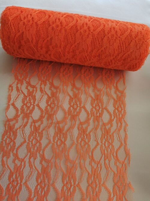 Dekoračná čipka oranžová - Orange - vzor Klasik - 22 cm x 9 m - evkakvety-eshop.eu