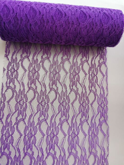 Dekoračná čipka purpurová - Purple - vzor Klasik - 22 cm x 9 m - evkakvety-eshop.eu