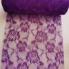 Dekoračná čipka purpurová - Purple - vzor Ruže - 22 cm x 9 m - evkakvety-eshop.eu