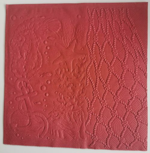 Reliéfne servítky bordové (Claret) 33×33 cm – vzor Námornícky zážitok