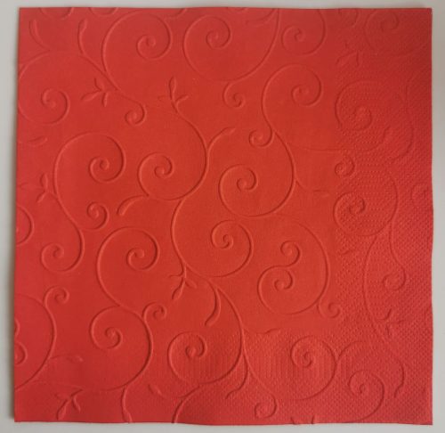 Reliéfne servítky červené (Red) 33×33 cm – vzor Girlanda