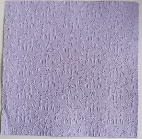 Reliéfne servítky levanduľové (Lavender) 33×33 cm – vzor Jelene v snehu
