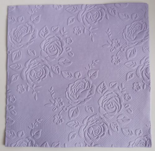 Reliéfne servítky levanduľové (Lavender) 33×33 cm – vzor Ruže s lístkami