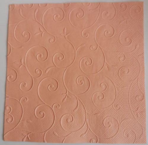 Reliéfne servítky lososové (Salmon) 33×33 cm – vzor Girlanda