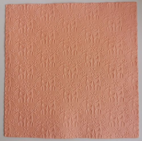 Reliéfne servítky lososové (Salmon) 33×33 cm – vzor Jelene v snehu