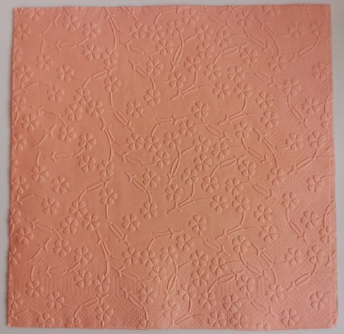 Reliéfne servítky lososové (Salmon) 33×33 cm – vzor Kvietočky