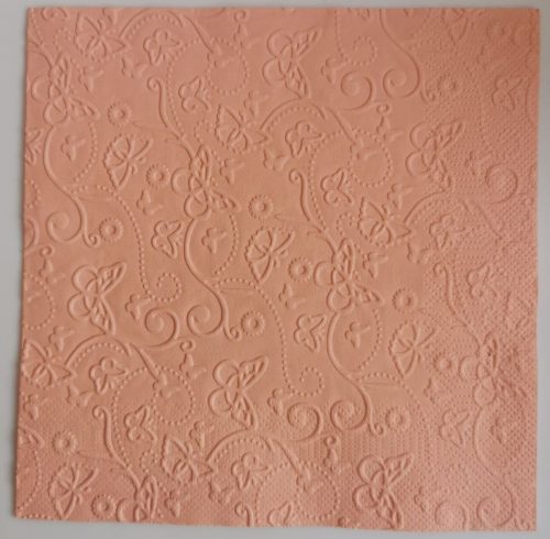 Reliéfne servítky lososové (Salmon) 33×33 cm – vzor Motýlí svet